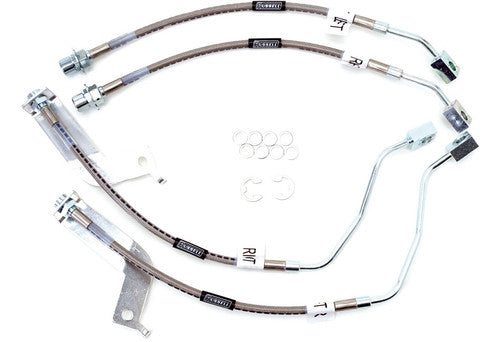 Russell Mustang Stainless Steel Braided Brake Lines Front & Rear Hose Set (99-04 GT & V6, 03-04 Mach 1)