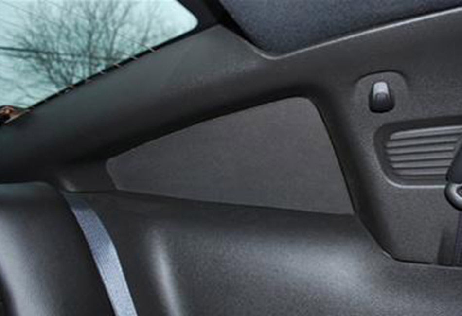 Classic Design Concepts Mustang Interior Quarter Window Covers - Charcoal (2005-2009)
