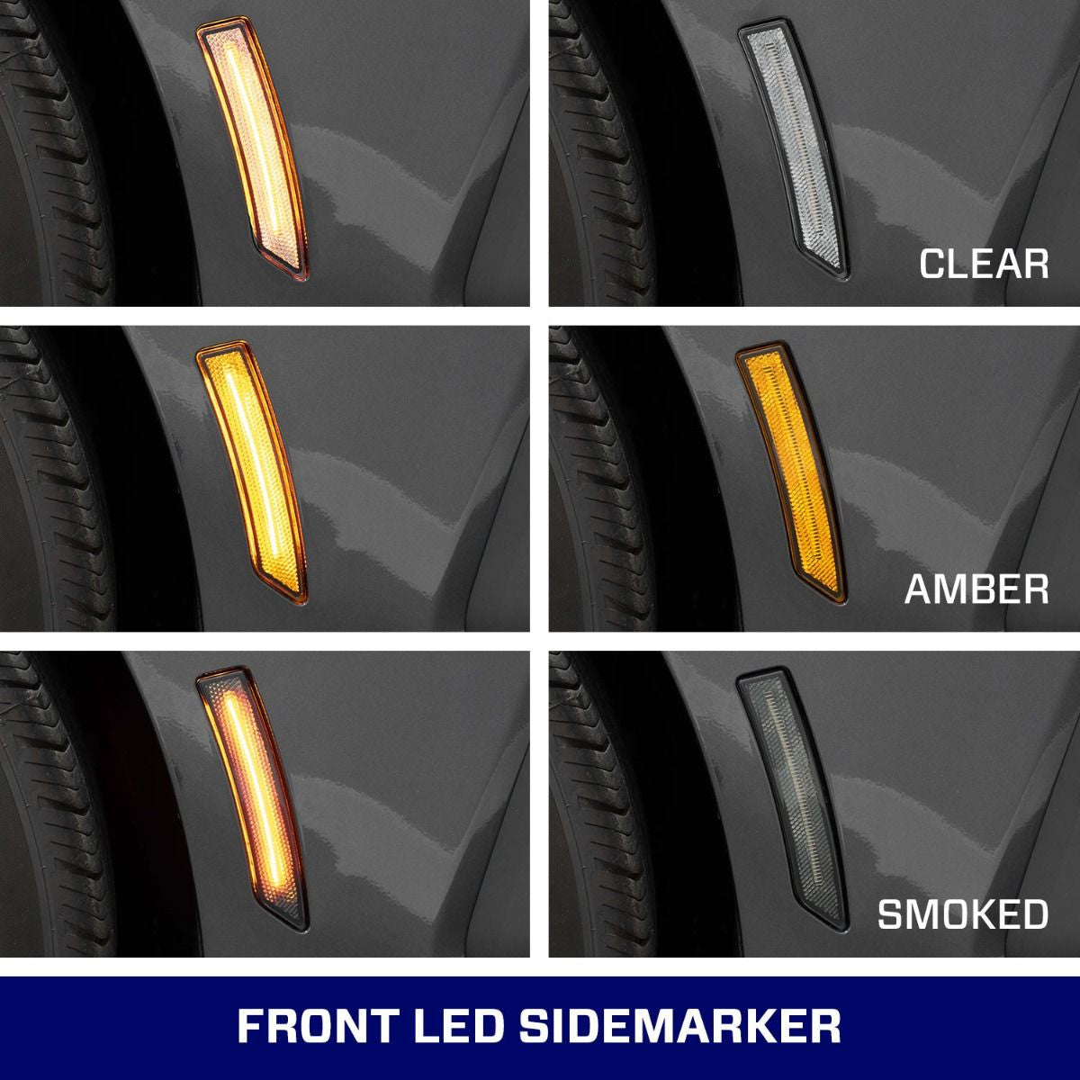 Form Lighting Mustang LED Sidemarkers - Smoked (2024-2026)