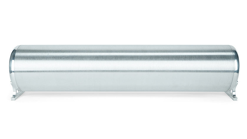 28" FLO Tank w/ Viair 444c black Compressor, 1/4" & 3/8" fittings and tank mounting hardware - 27769