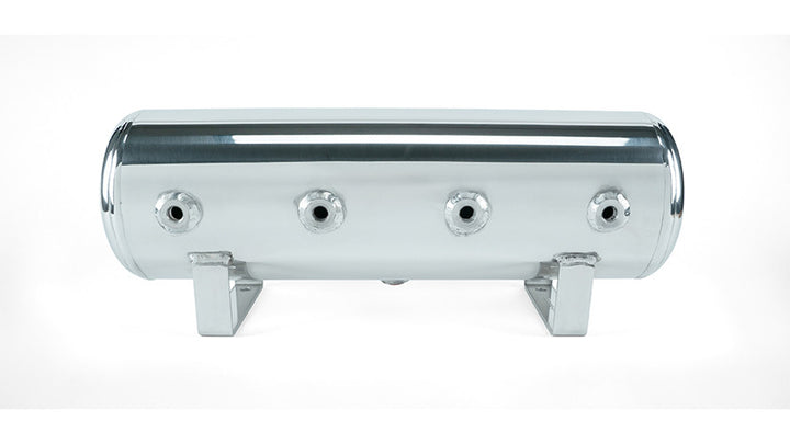 2.5 Gal. Polished Tank w/ Viair 444c chrome compressor, 1/4" & 3/8" fittings & tank mounting hardware - 27801