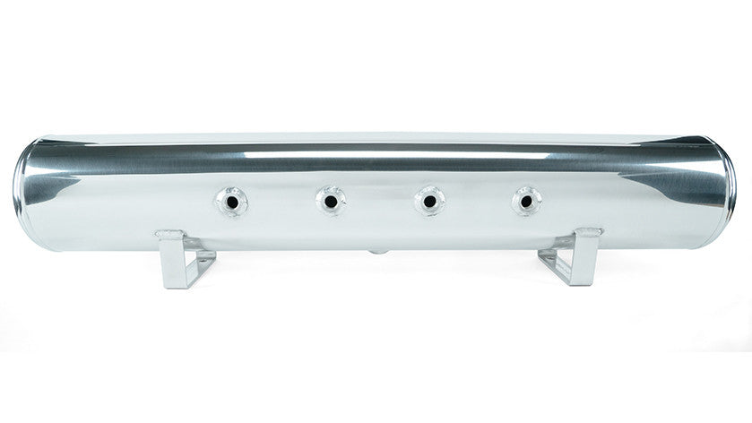 5 Gal. Polished Tank w/ Viair 444c chrome compressor, 1/4" & 3/8" fittings & tank mounting hardware - 27804