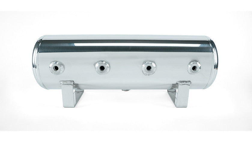 2.5 Gal. Polished Tank w/ Viair 444c black compressor, 1/4" & 3/8" fittings & tank mounting hardware - 27805