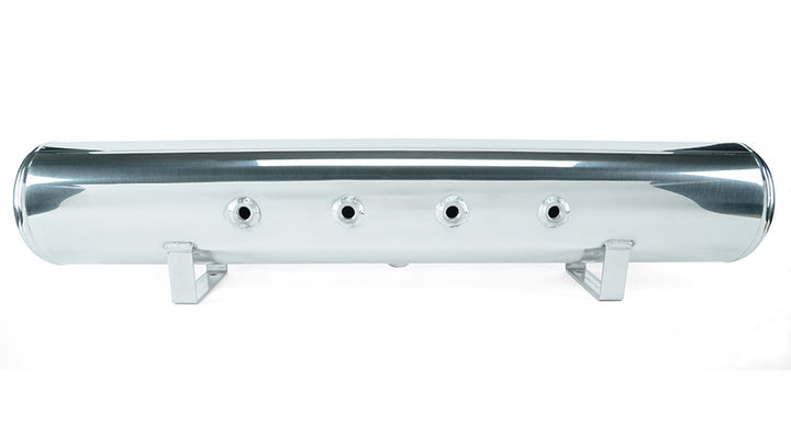 5 Gal. Polished Tank w/ Viair 444c black compressor, 1/4" & 3/8" fittings and tank mounting hardware - 27808