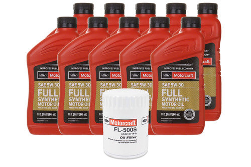 Mustang GT 5.0L Motorcraft Synthetic Oil Change Kit - 5W30 (2020-2026)