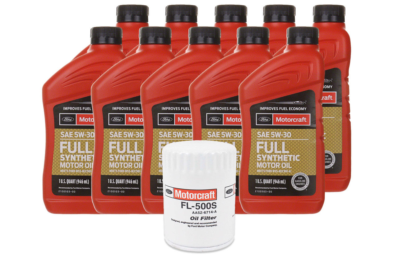Mustang GT 5.0L Motorcraft Synthetic Oil Change Kit - 5W30 (2020-2026)