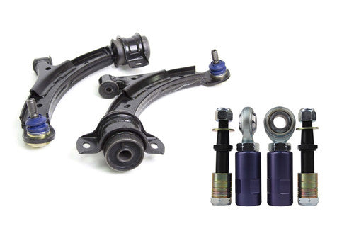 Steeda S197 Mustang Front Lower Control Arms with X11 Extended Ball Joints & Bumpsteer Kit Combo (2011-2014)
