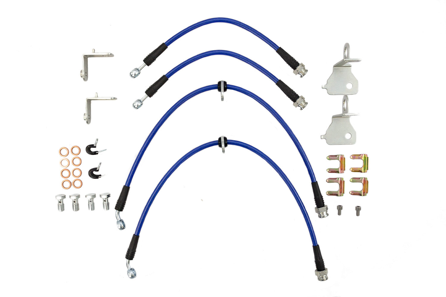 Steeda Mustang Stainless Braided Hose Front & Rear Brake Lines (2005-2014)