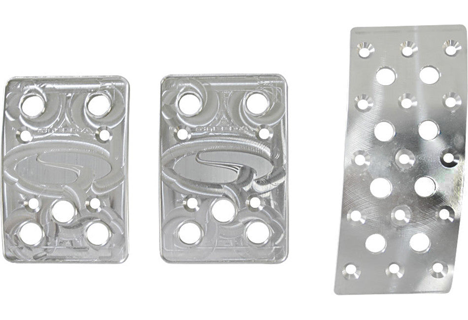 Steeda Mustang Manual Aluminum Pedal Covers - 3 Piece/Flat Gas (1979-2004)