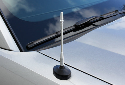 Steeda Mustang Billet Silver Shorty Antenna (1979-2009)