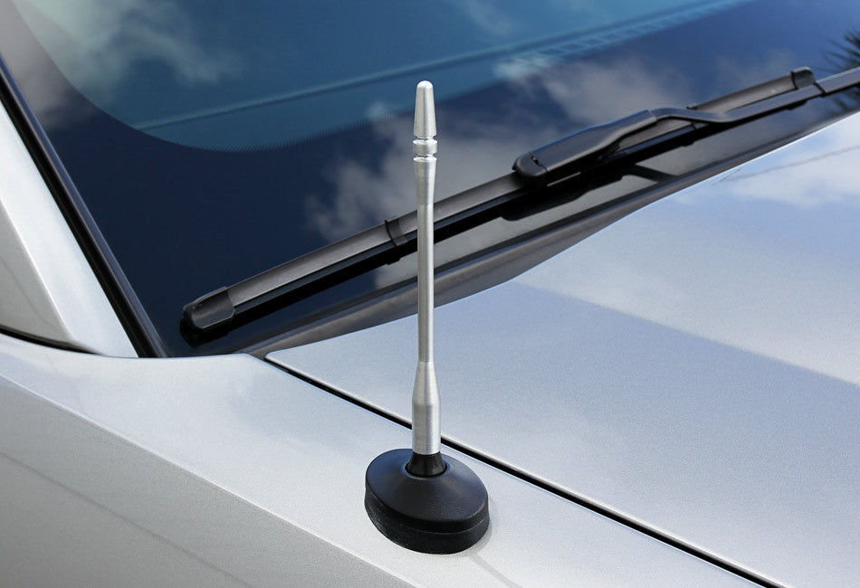 Steeda Mustang Billet Silver Shorty Antenna (1979-2009)