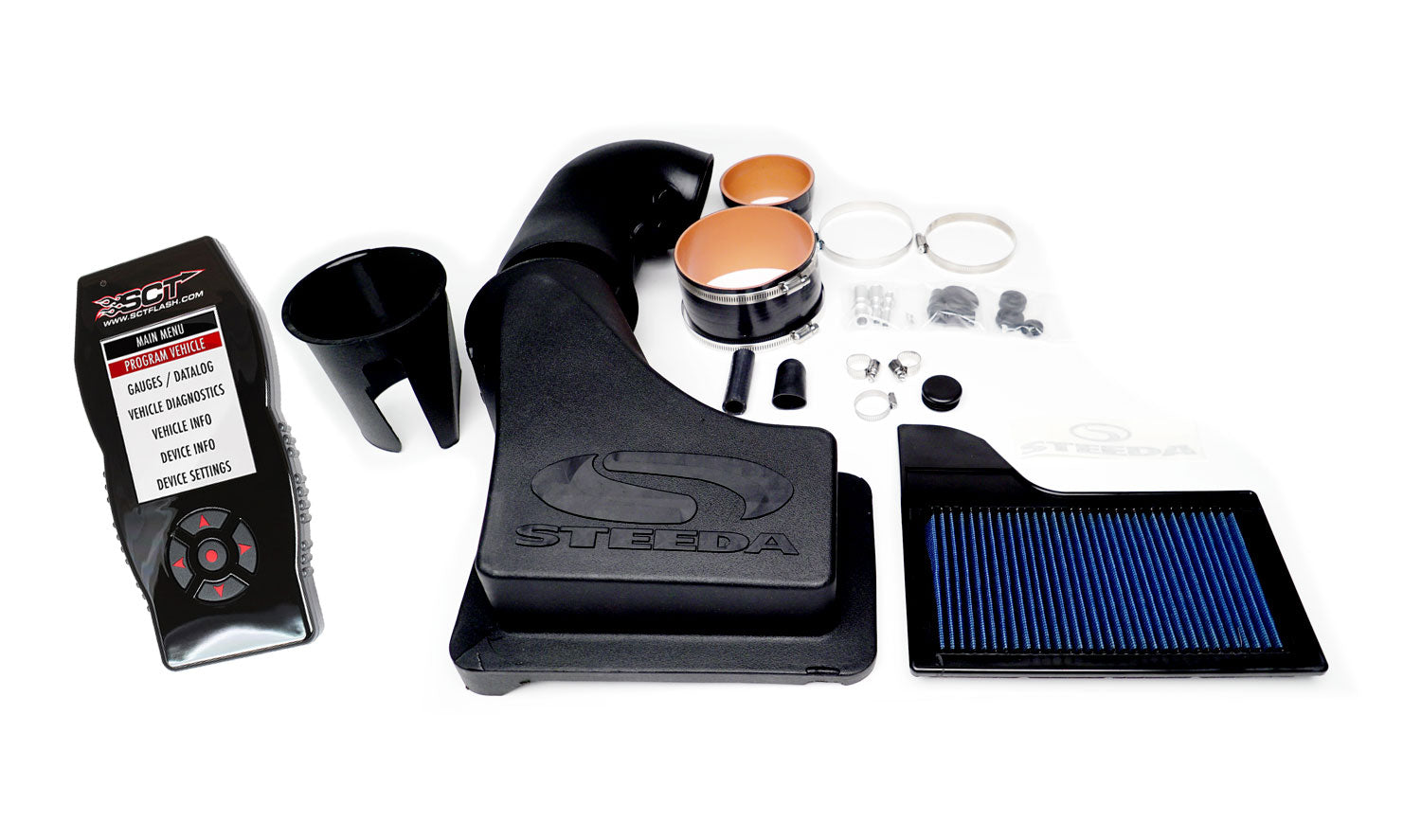 Steeda Mustang GT HARDCORE MaxFlow Closed Cold Air Intake Power Pack - X4 (2018-2020)
