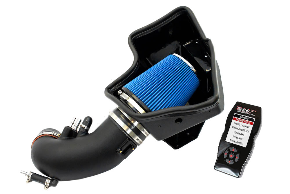 Steeda Mustang GT MaxFlow Open Cold Air Intake Power Pack w/ SCT X4 (2015-2023)