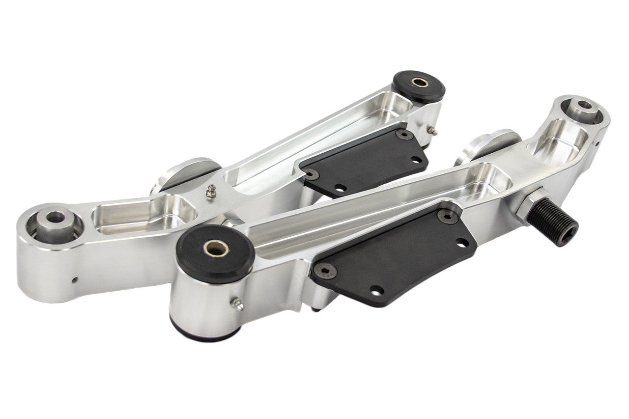 Steeda Weight Jacker Adjustable Mustang Billet Lower Control Arms - Spherical/Delrin (1979-1998)