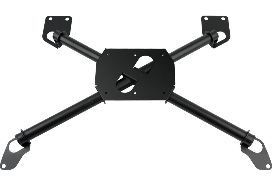 Steeda Mustang Rear Seat Chassis X-Brace - Black/No Plate (2005-2014)