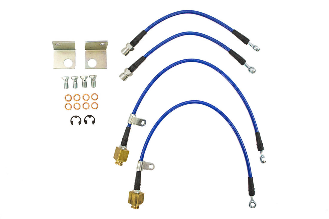Steeda S550 Mustang Stainless Braided Hose Front & Rear Brake Lines (2015-2023)