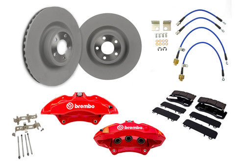 Steeda Mustang Bullitt 6-Piston 15" Front Brembo Brake Upgrade Kit - Red (2015-2025)