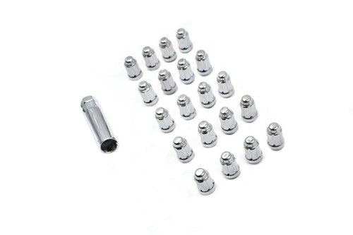 Steeda Mustang Splined Small Diameter Lug Nut Kit - Chrome (2015-2023)