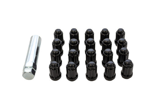 Steeda Mustang Splined Small Diameter Lug Nut Kit - Black (1979-2014)