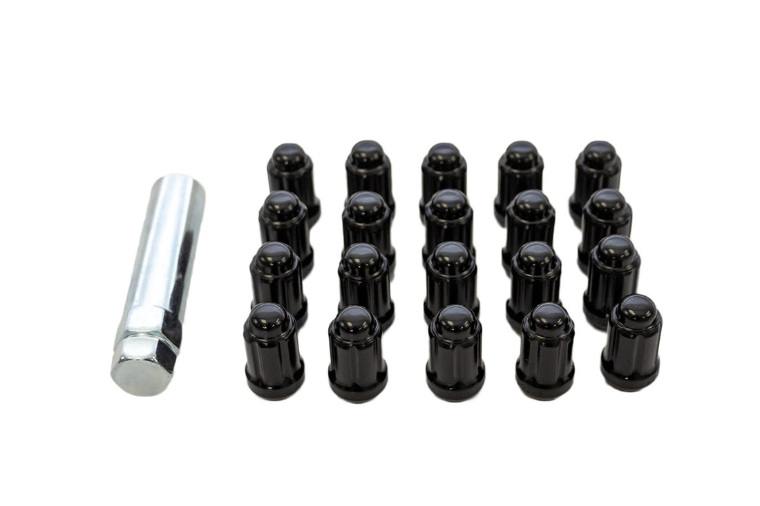 Steeda Mustang Splined Small Diameter Lug Nut Kit - Black (1979-2014)
