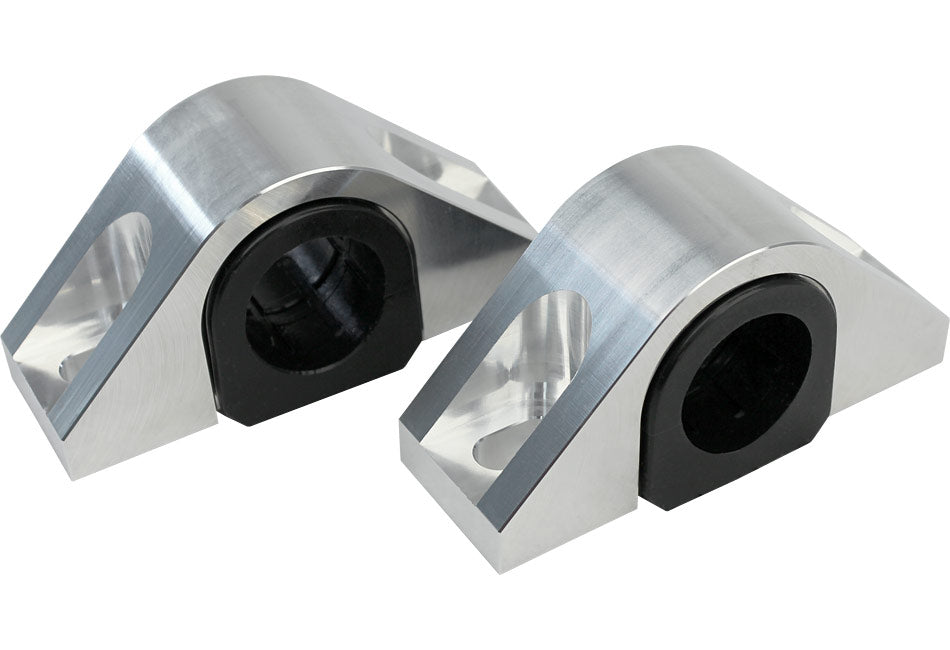 Steeda Mustang Billet 1-1/8" Rear Sway Bar Mounts - Poly Bushings (2015-2026)