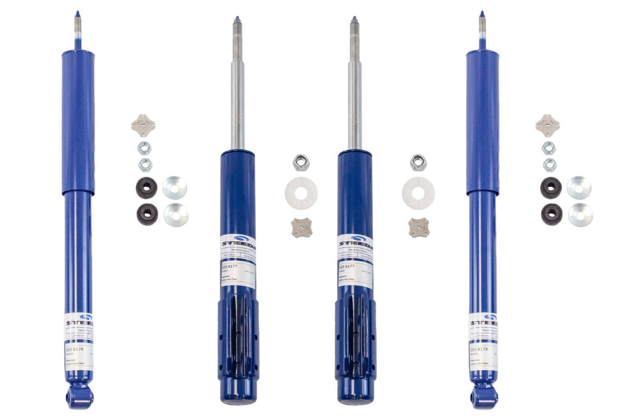Steeda Mustang Pro-Action Front Strut and Rear Shock Kit - Adjustable (1987-2004)