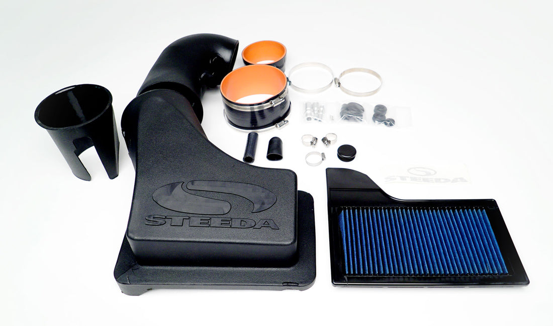 Steeda HARDCORE Mustang GT MaxFlow Closed Cold Air Intake Power Pack - BDX (2018-2020)