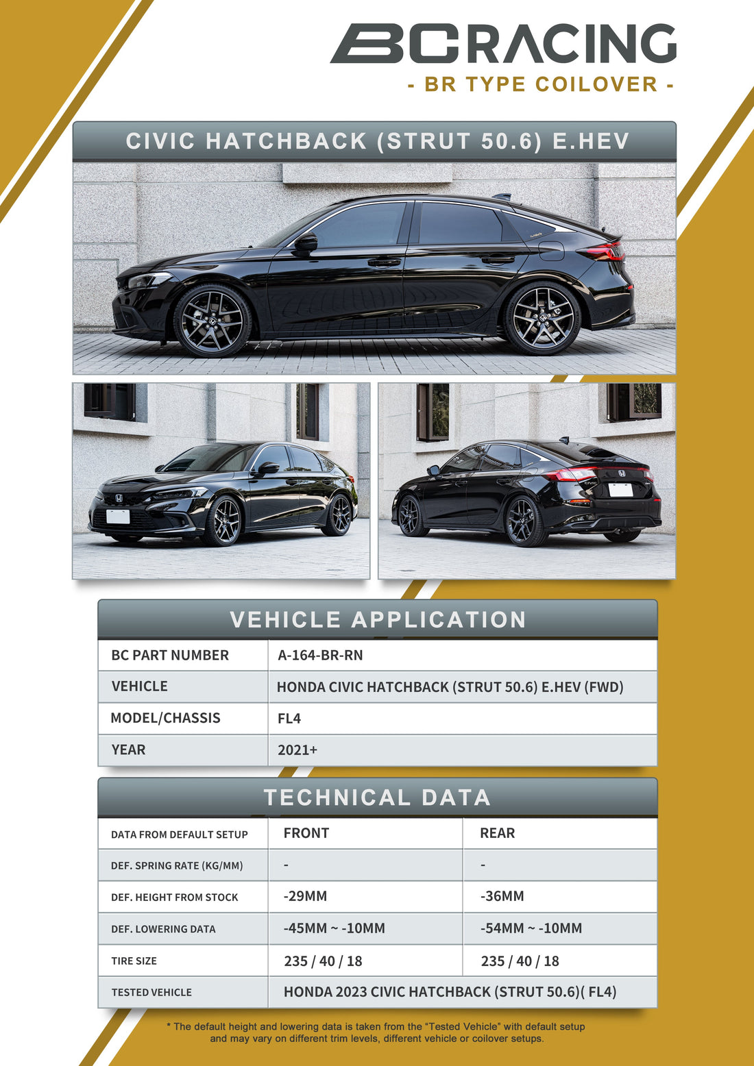 22-25 Honda Civic Sedan / Coupe / Hatchback (11th Generation)