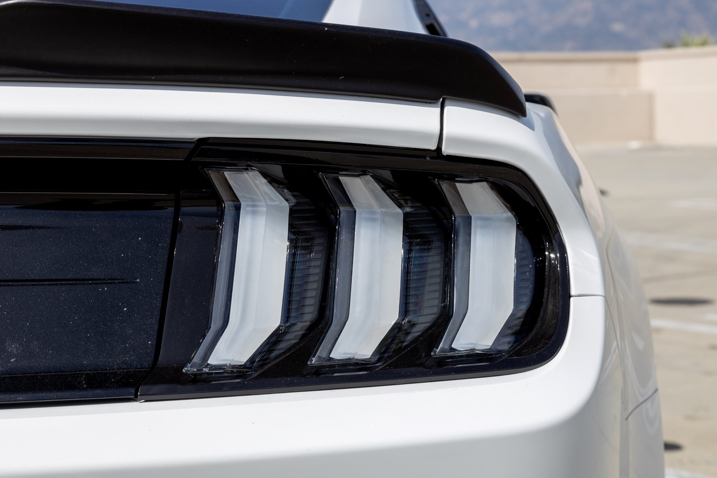 Winjet Mustang Euro Style Clear Tail Lights - 2018 Style (2015-2023)