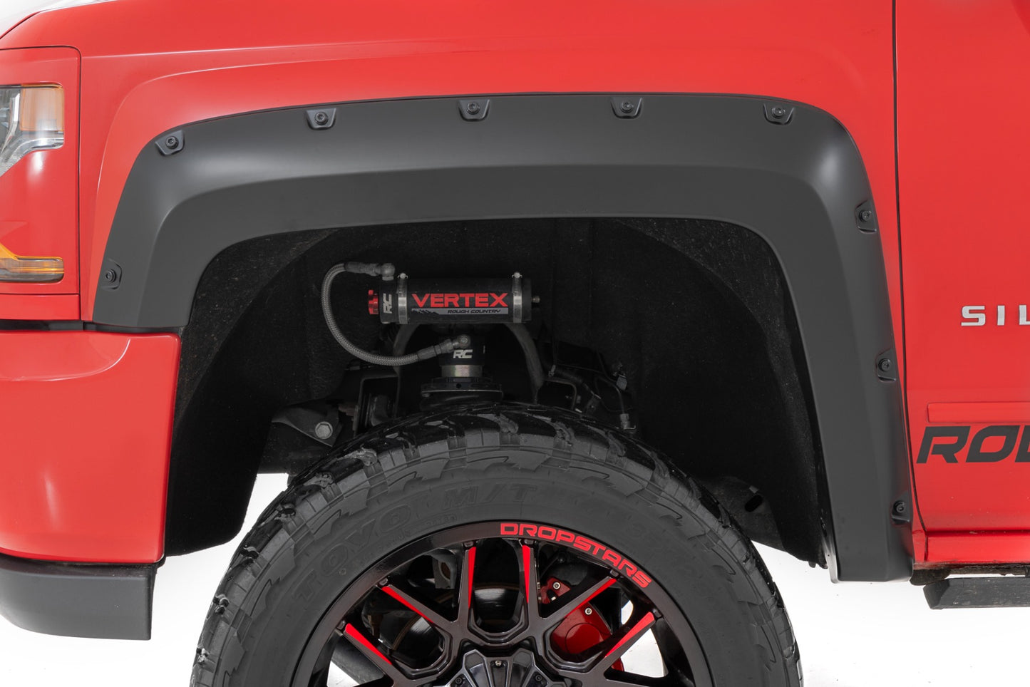 
                  
                    Pocket Fender Flares 6 Foot 7 Inch & 8 Foot Bed Chevy Silverado 1500 (2014-2018)/2500HD Rough Country
                  
                