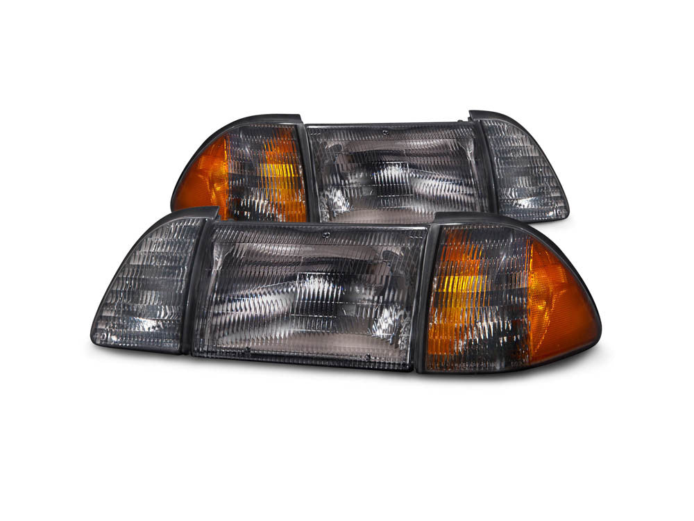 PDI Mustang OEM Style Headlights - Smoked (1987-1993)