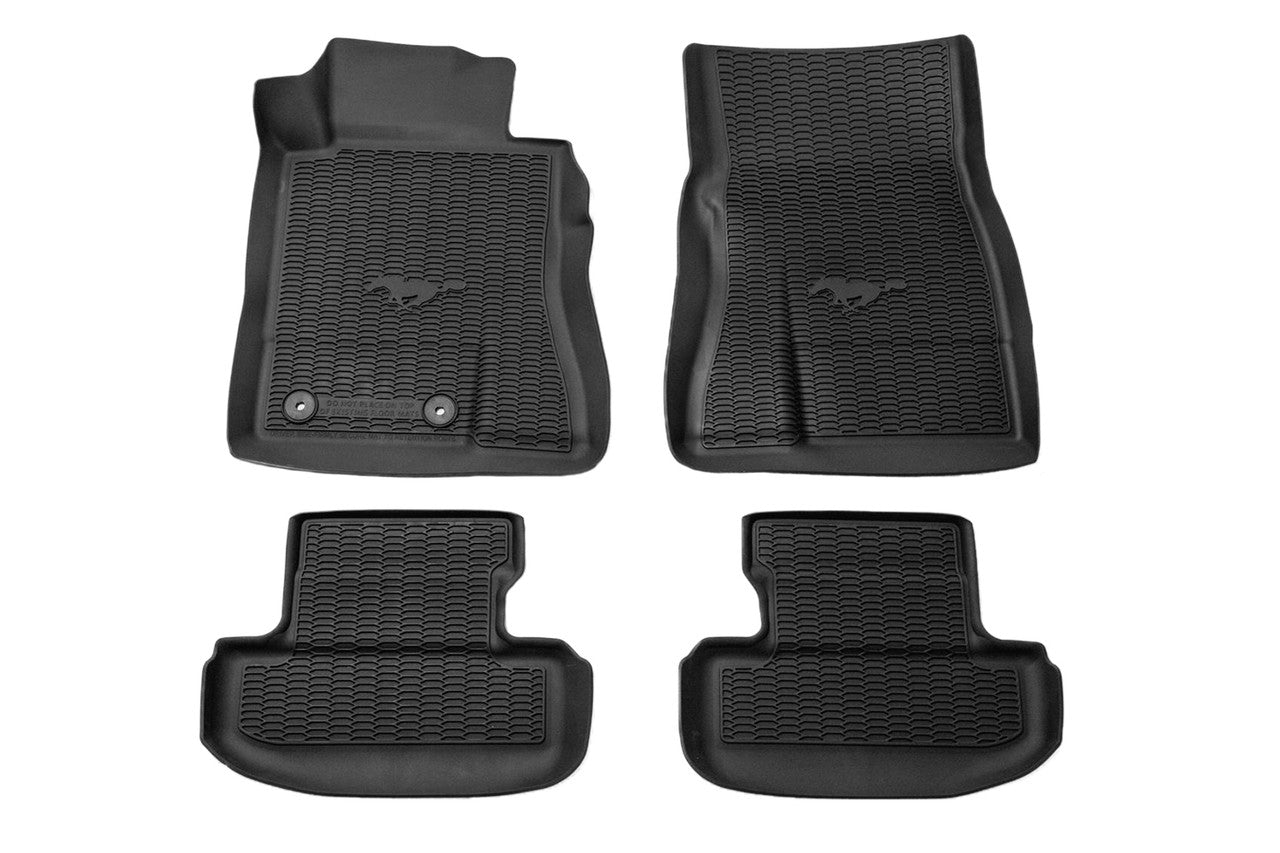 Ford Mustang All-Weather Floor Liners w/ Pony Logo (2015-2026)