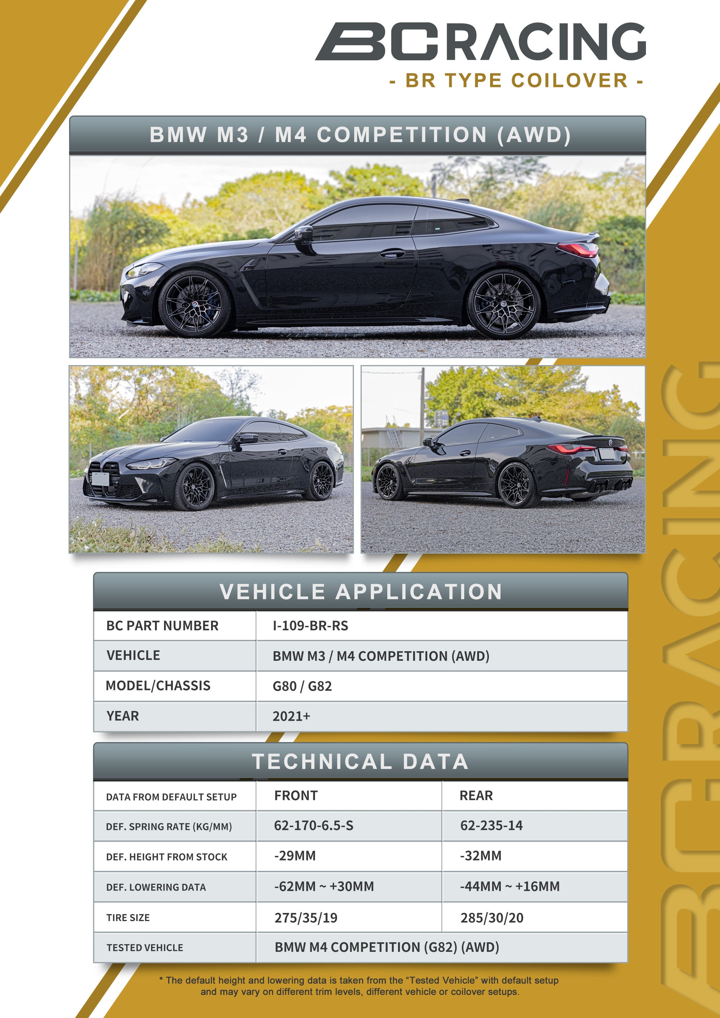 21-24 BMW M3 / M4 Competition (AWD) (G80/G82)