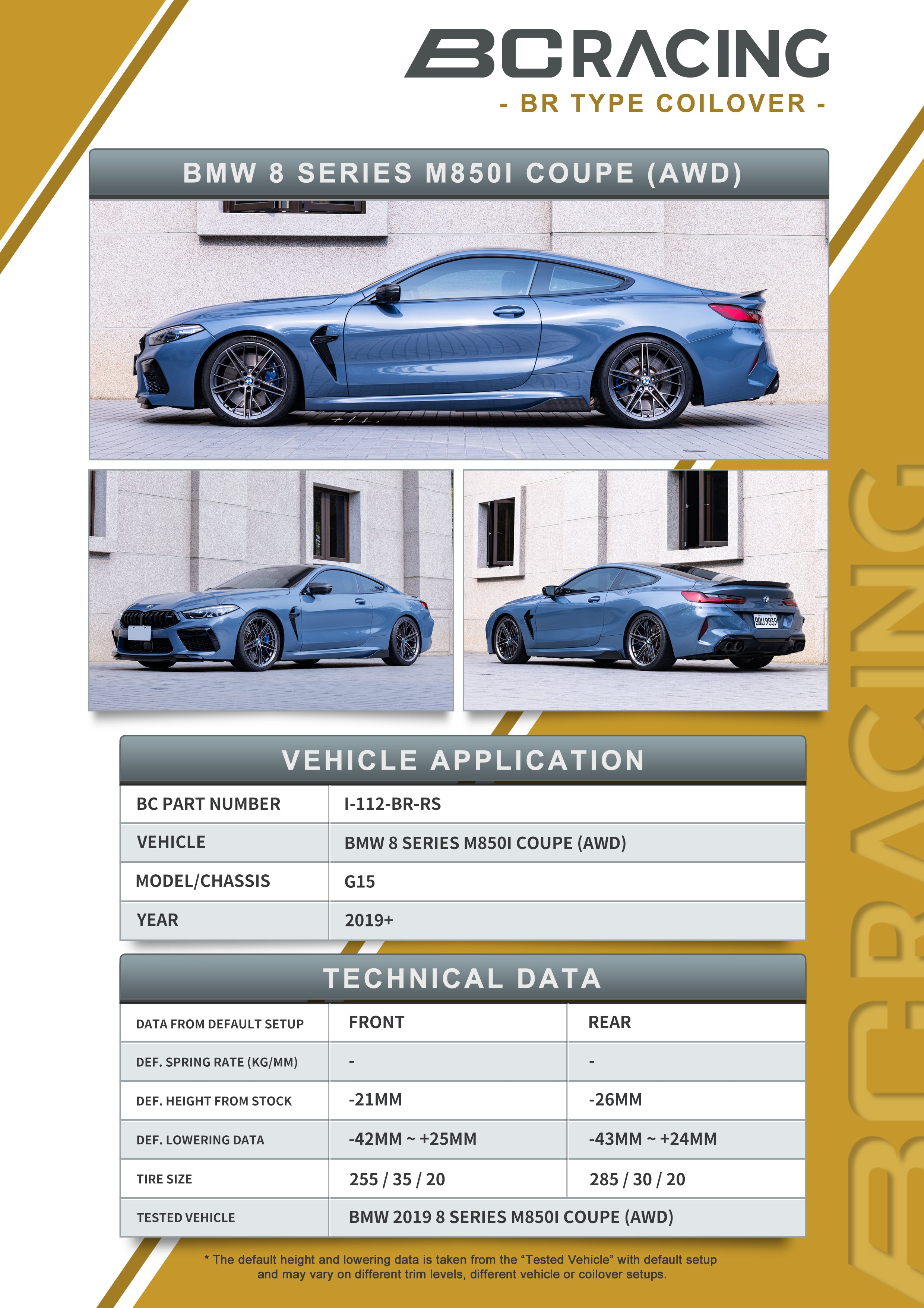 18-22 BMW 8-Series Coupe (G15 - AWD)