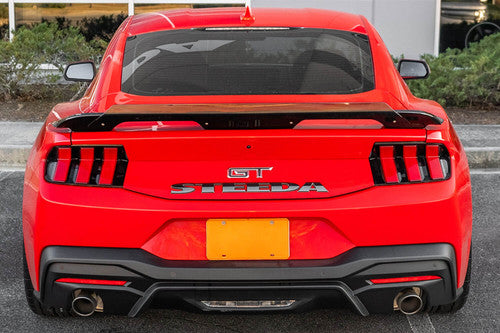 Mustang GT500 Style Spoiler w/ Tinted Wicker Bill - Gloss Black (2024-2026)