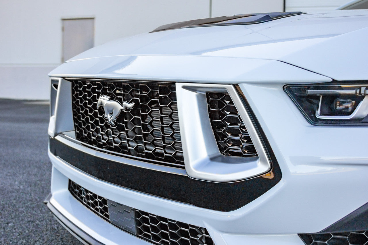Steeda Mustang GT Silver Grille Overlays (2024-2026)