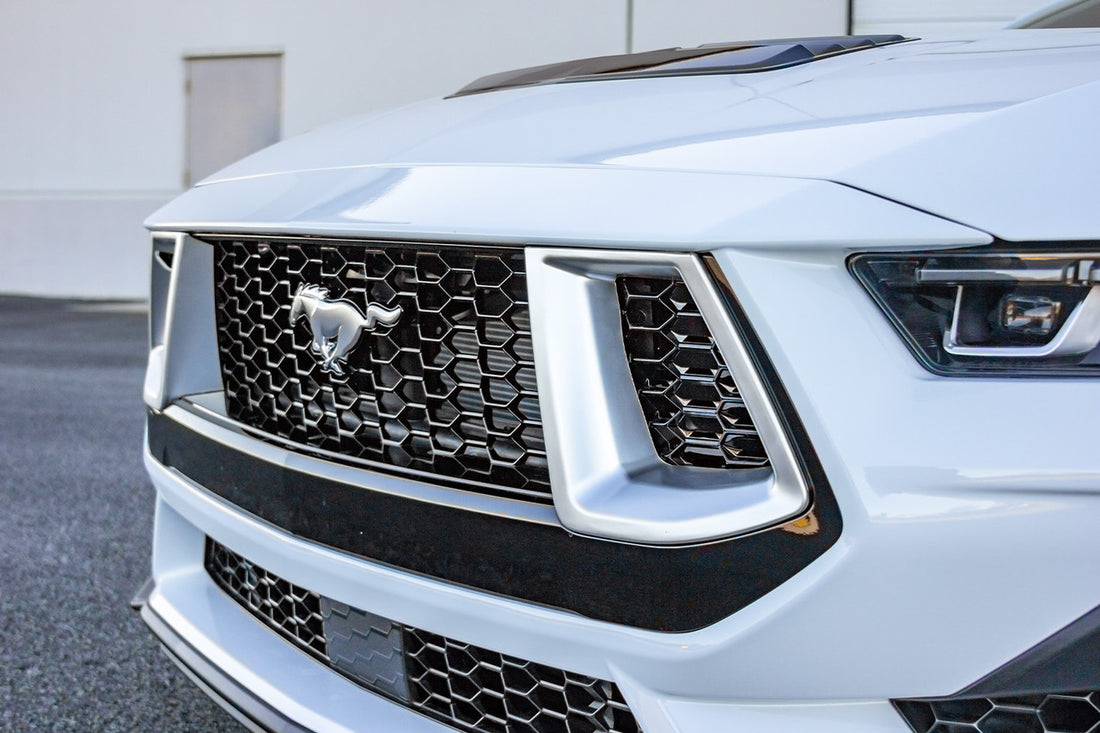 Steeda Mustang GT Silver Grille Overlays (2024-2026)