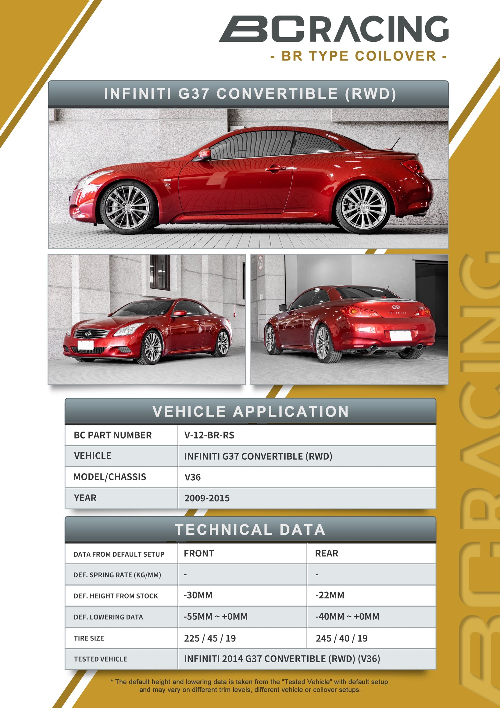 09-13 Infiniti G37 Convertible / 14-15 Infiniti Q60 Convertible - V-12-BR-RS