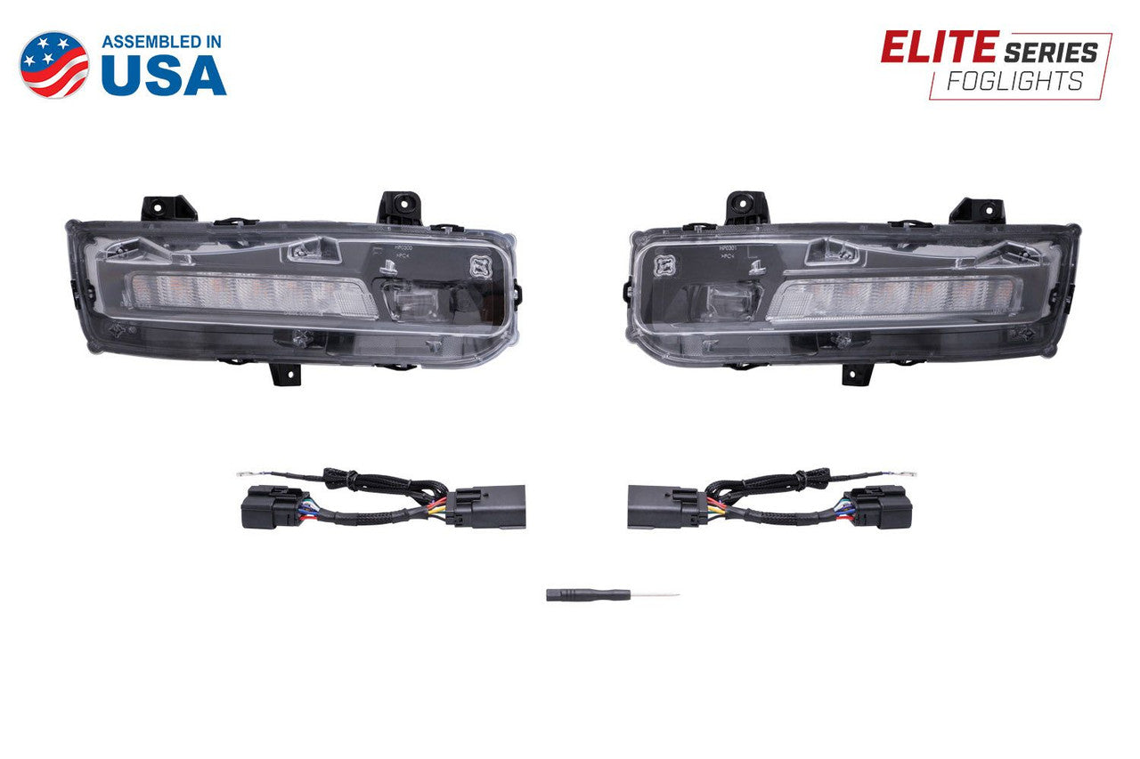 Diode Dynamics Mustang Elite Series Combination Turn/Fog Lamps - White (2018-2023)