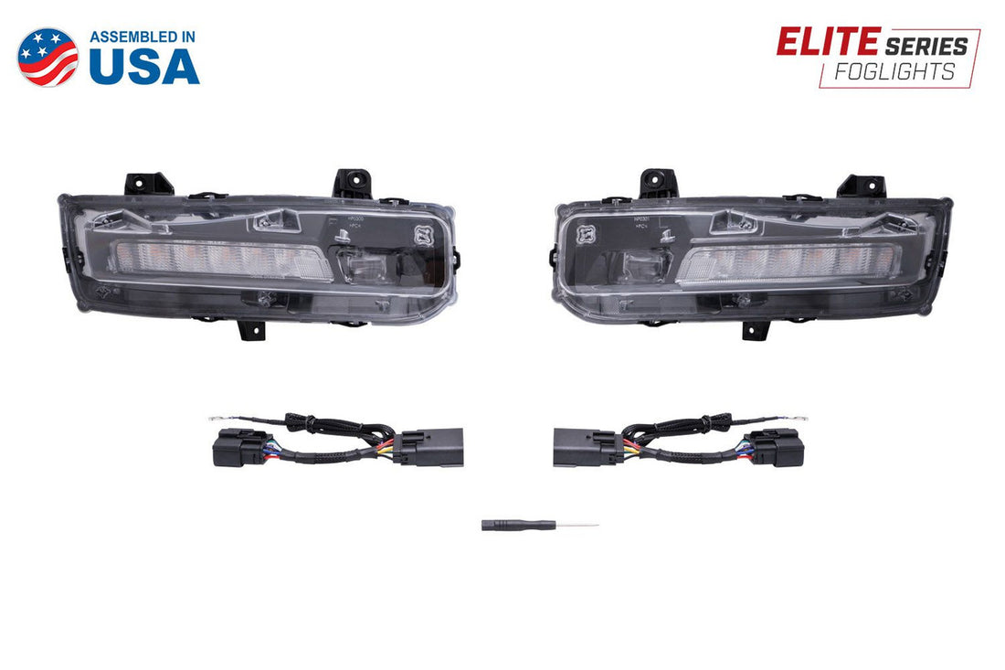 Diode Dynamics Mustang Elite Series Combination Turn/Fog Lamps - White (2018-2023)