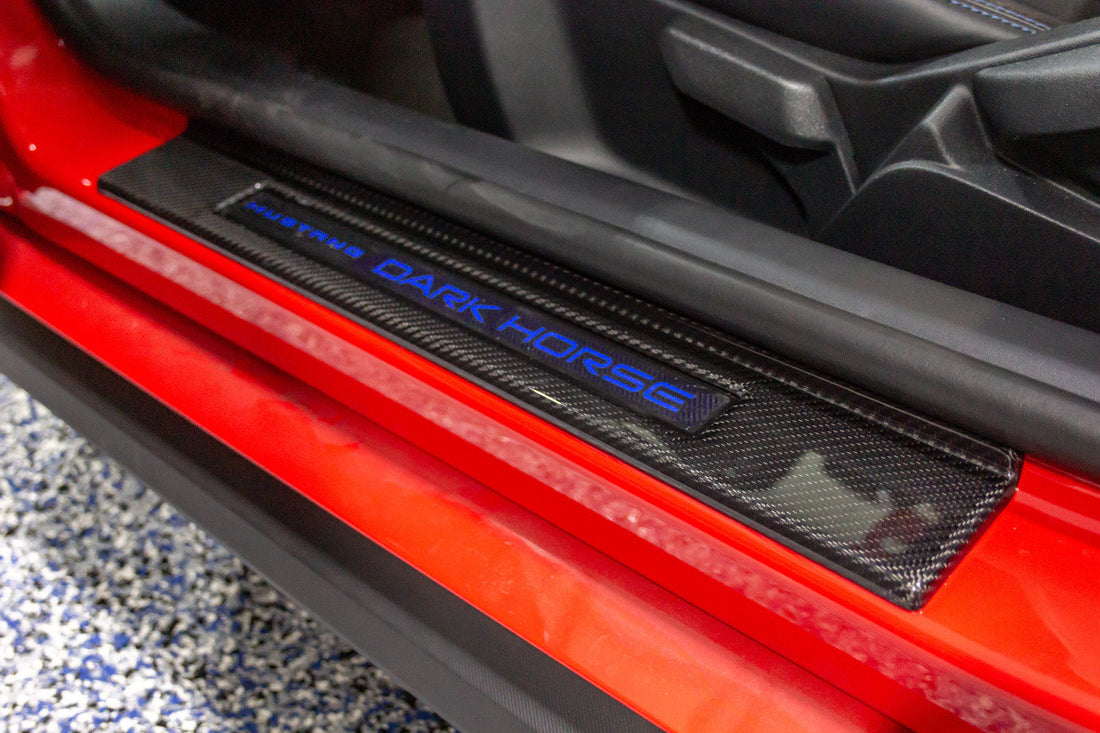 Mustang Carbon Fiber Door Sill Overlays (2015-2026)