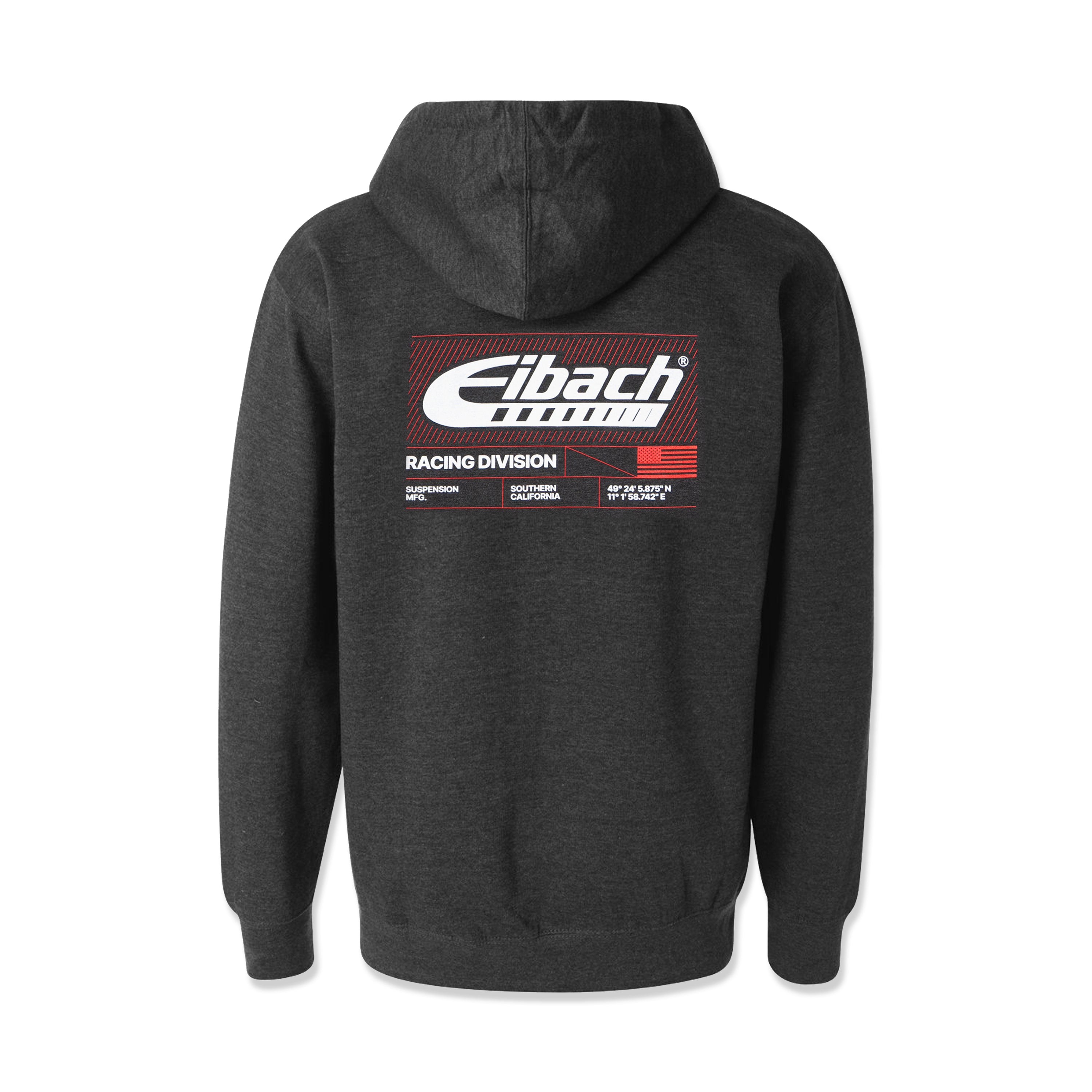 Eibach Charcoal Pullover Hoodie - Racing Division - HOODIE-CHARCOAL-RACE-DIV