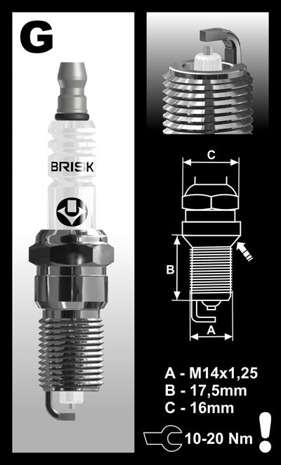Brisk Silver Racing GR15YS Mustang Spark Plug (1979-1986 / 1991-2014)