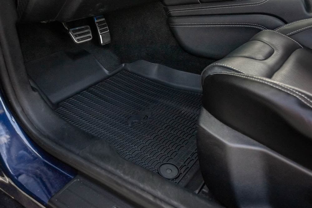 Ford Mustang All-Weather Floor Liners w/ Pony Logo (2015-2026)