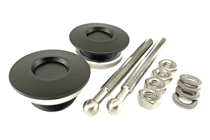 Quik-Latch QL-38 1.75" Low Profile Hood Pin Kit - Black