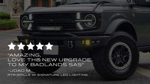 RTR Bronco Grille w/ Signature LED Lighting w/ 360 Camera (2021-2023)