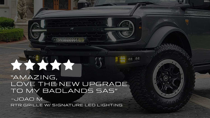 RTR Bronco Grille w/ Signature LED Lighting w/ 360 Camera (2021-2023)