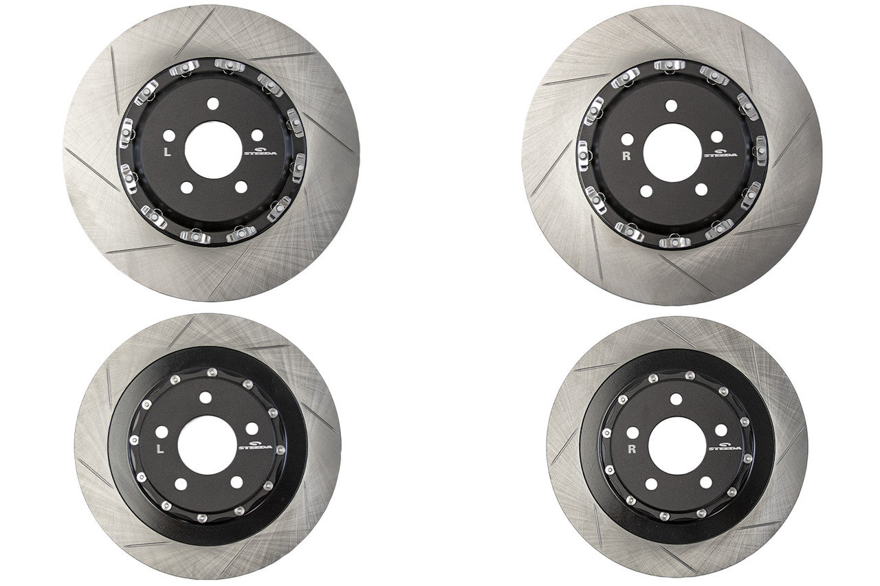 Steeda Mustang GT Performance Pack 380x34mm Front & 330x25mm Rear Two-Piece Rotor Set (2015-2023)