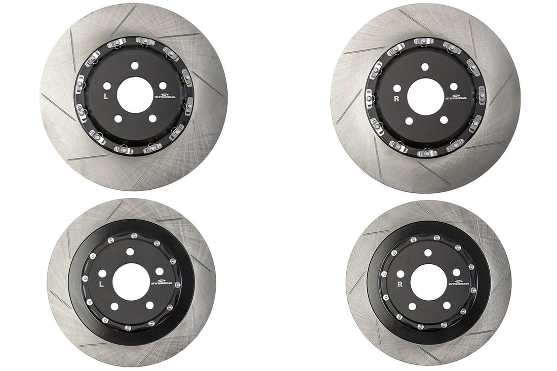 Steeda Mustang GT Performance Pack 380x34mm Front & 330x25mm Rear Two-Piece Rotor Set (2015-2023)