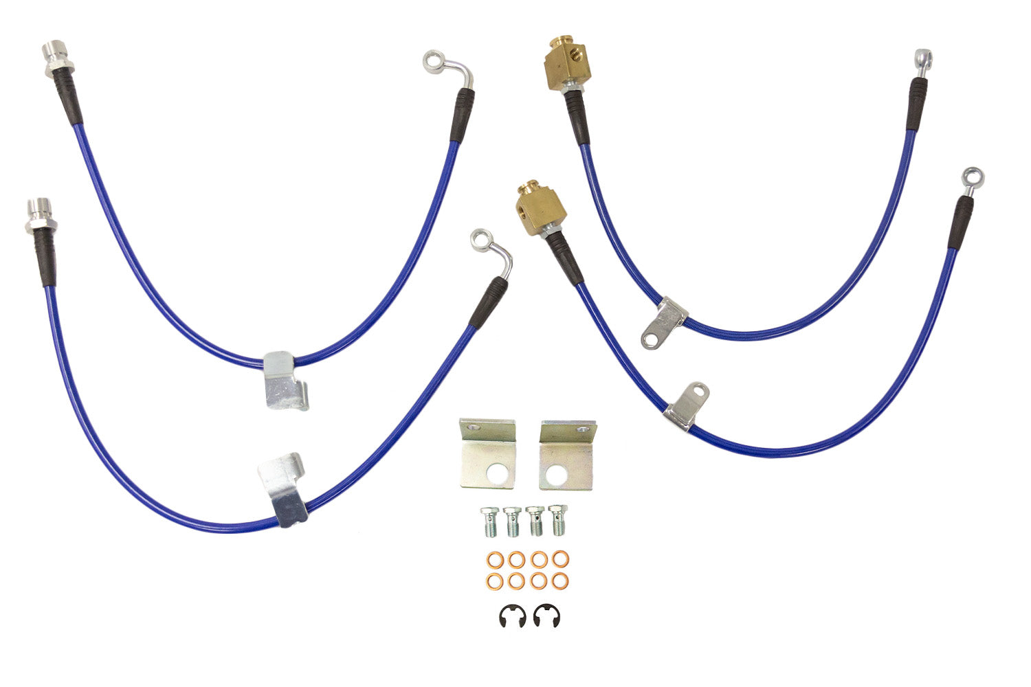 Steeda Mustang MagneRide Braided Stainless Brake Line Kit (2016-2023)